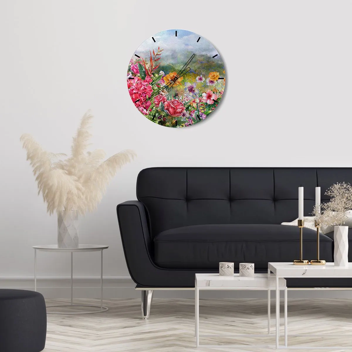Nástenné hodiny - Záhrada, ktorá sa zbláznila - 40x40 cm