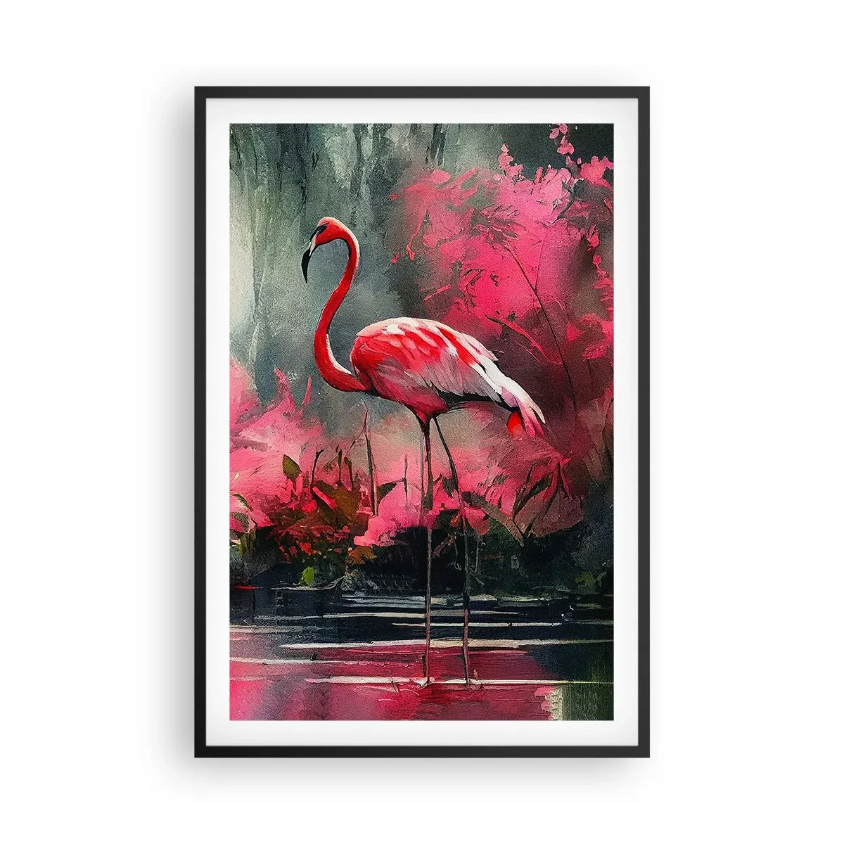 Plagát v čiernom ráme - Hodiny prírodného kúzla - 61x91 cm