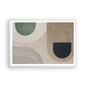 Plagát v bielom ráme - Nežnosť oválu - 100x70 cm