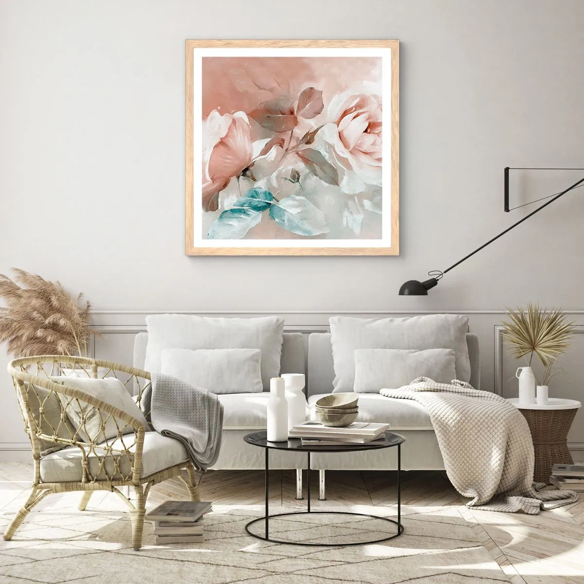 Plagát v ráme zo svetlého duba - Duch romantizmu - 50x50 cm