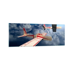 Obraz na skle - Ešte vyššie, ešte ďalej - 140x50 cm