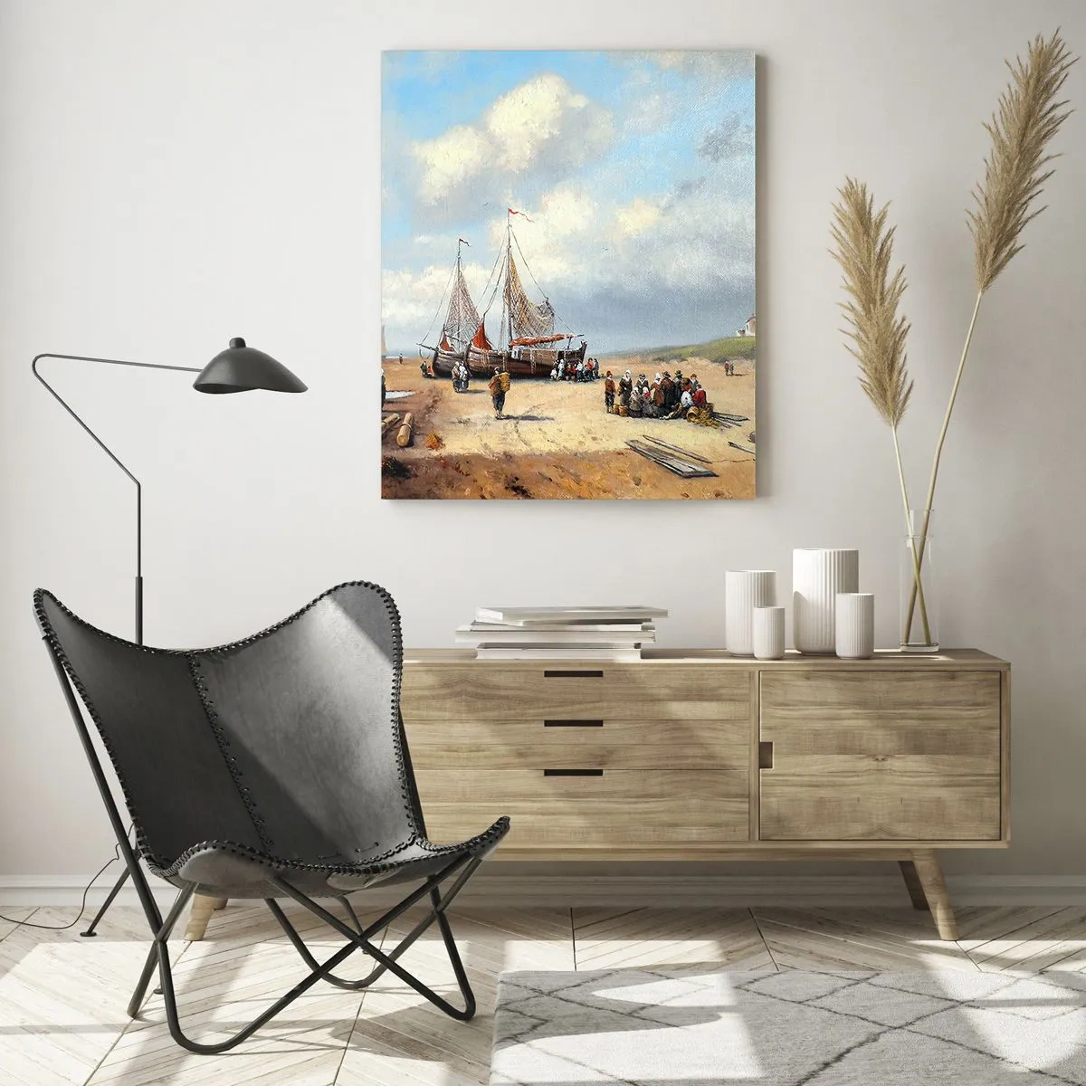 Obraz na skle - Po úspešnom rybolove - 50x70 cm