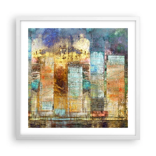 Plagát v bielom ráme - Slnečná metropola - 50x50 cm