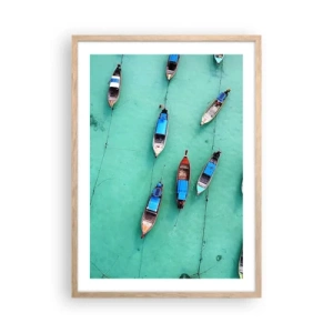 Plagát v ráme zo svetlého duba - V radostnom očakávaní - 50x70 cm