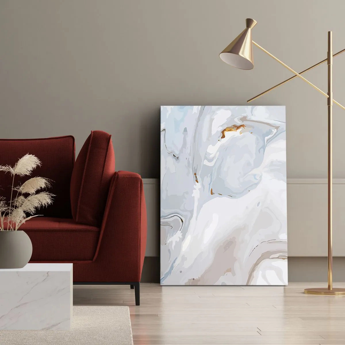 Obraz na plátne - Povznesená biela - 50x70 cm
