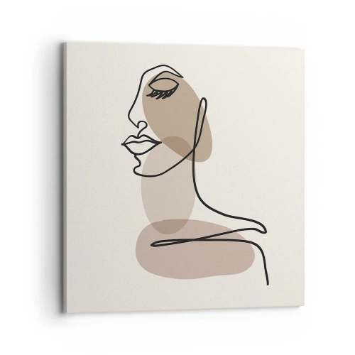 Obraz na plátne - Pri počúvaní samého seba - 70x70 cm