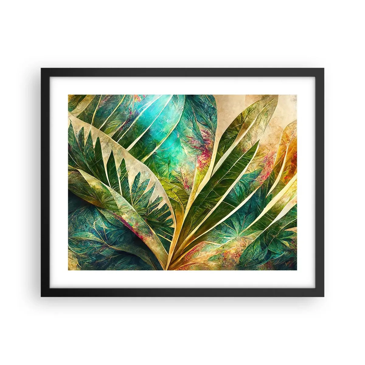 Plagát v čiernom ráme - Farby trópov - 50x40 cm