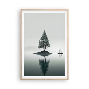 Plagát v ráme zo svetlého duba - Snívanie - 61x91 cm