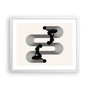 Plagát v bielom ráme - Zmyselná symetria - 50x40 cm