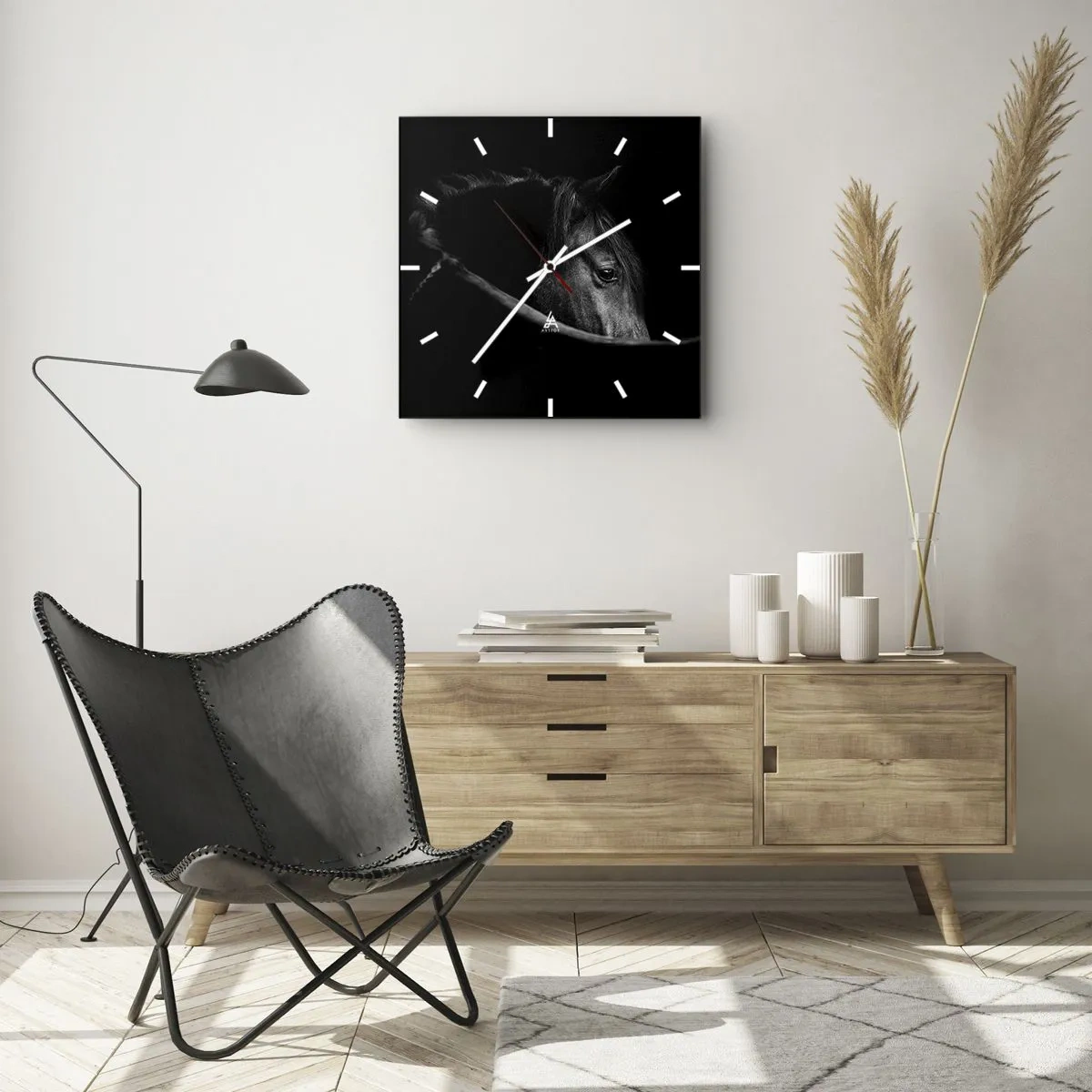 Nástenné hodiny - Čierny knieža - 40x40 cm
