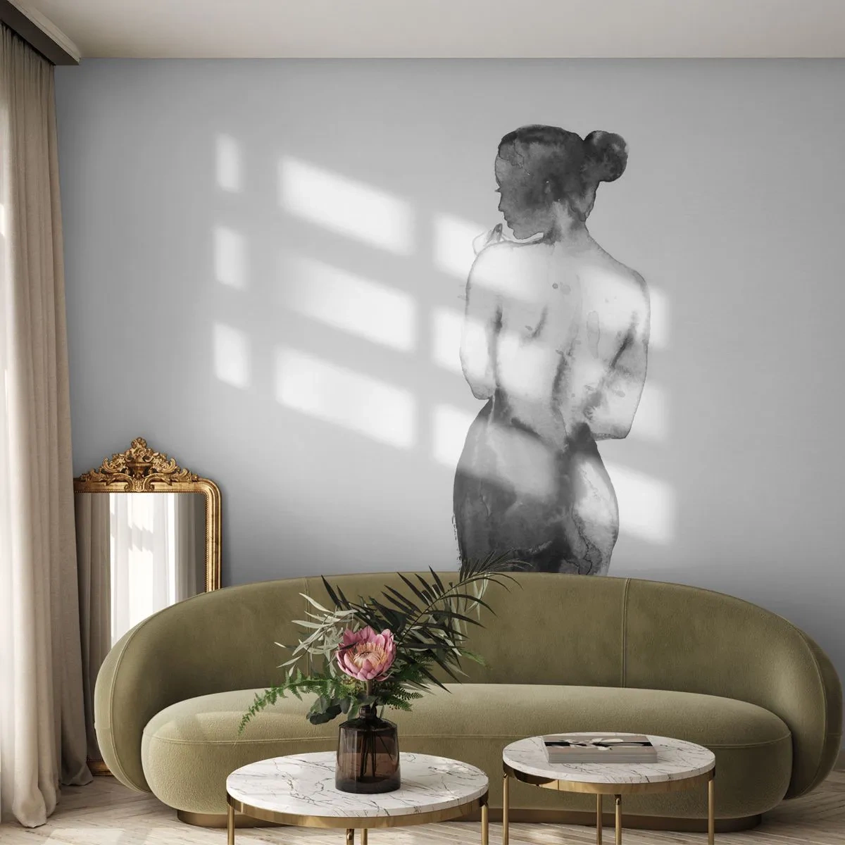Samolepiaca Fototapeta Deluxe Sticker - Miznúci svet - Žena, Ženské telo, Grafika - 250x175 cm