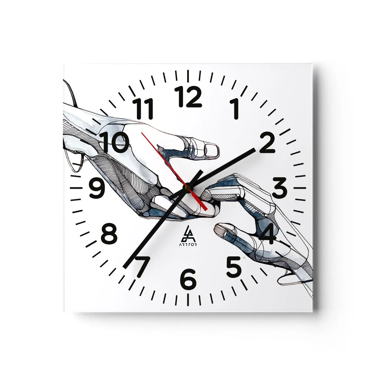 Nástenné hodiny - Dobré gesto - 30x30 cm