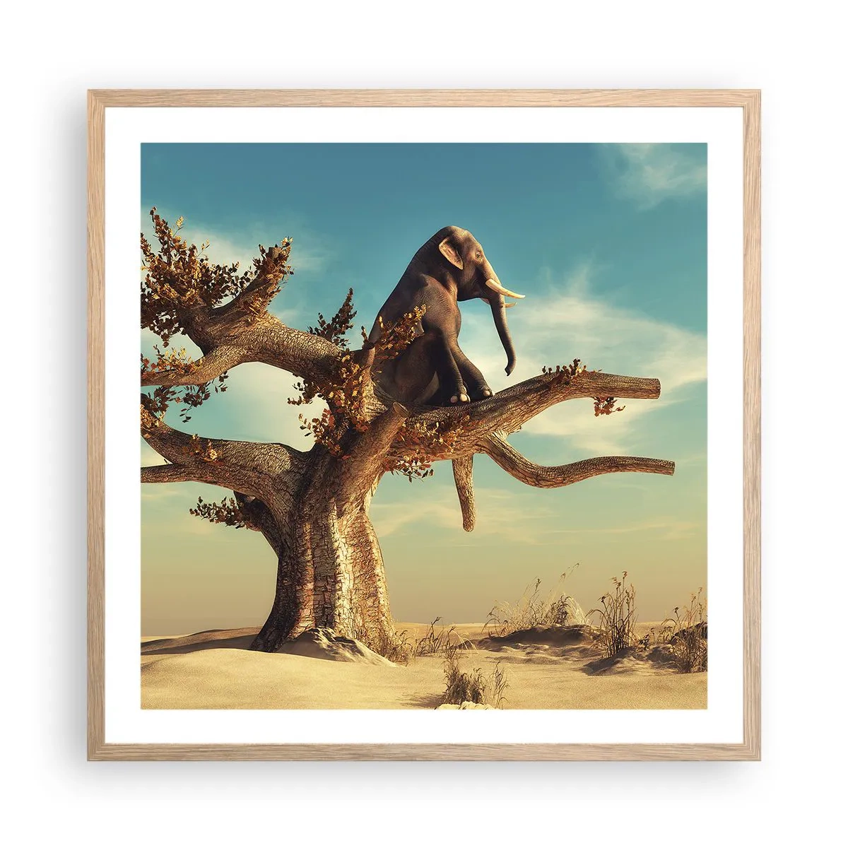 Plagát v ráme zo svetlého duba - Nový uhol pohľadu - 60x60 cm