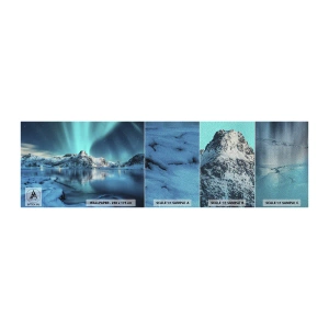 Vzorka fototapety Premium Sand - Noc plná svetla - Severné svetlá, Nórsko, Krajina - 100x30 cm