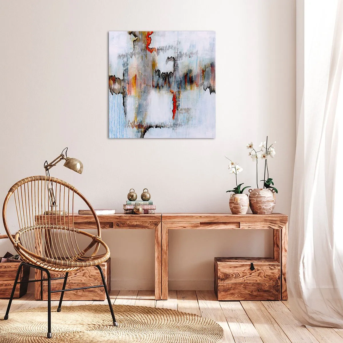 Obraz na plátne - Paličkou po vode - 70x70 cm