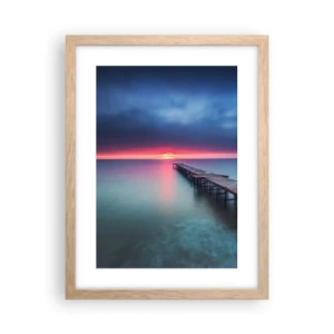 Plagát v ráme zo svetlého duba - Medzi nebom a zemou - 30x40 cm