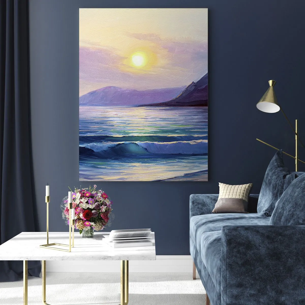 Obraz na skle - Krištáľ vody a vzduchu - 50x70 cm