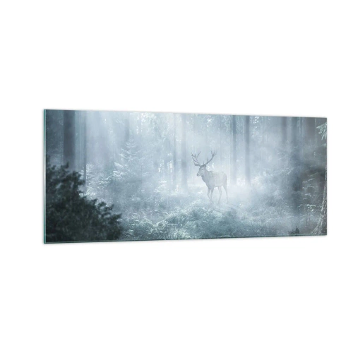 Obraz na skle - Ranná obchôdzka sídliska - 100x40 cm