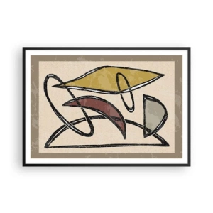 Plagát v čiernom ráme - Zvisle a vodorovne - 100x70 cm