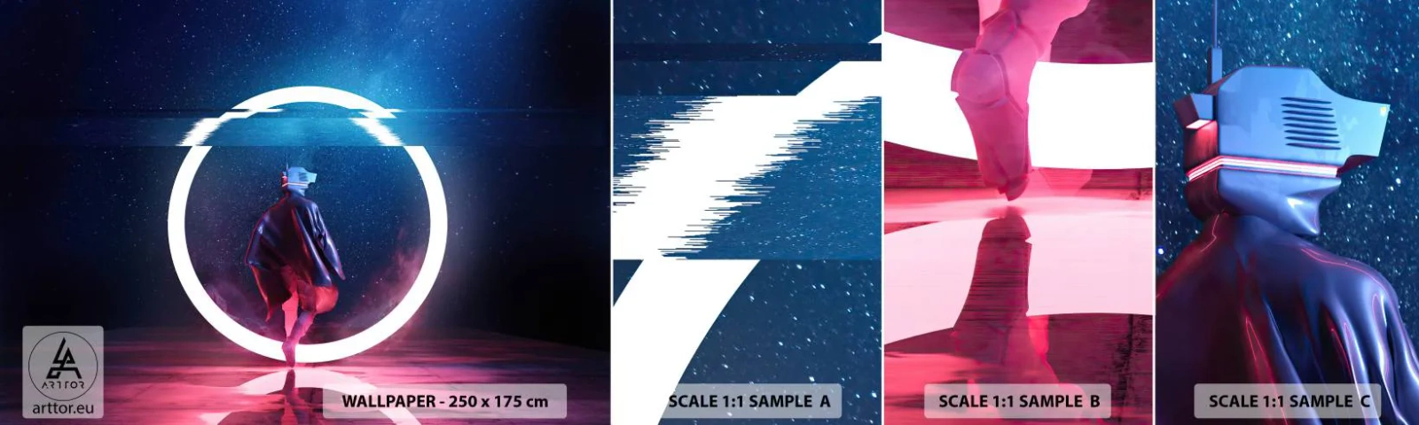 Vzorka Fototapeta Standard Eco - Medzi svetmi - Futuristický, Astronaut, Kozmos - 100x30 cm