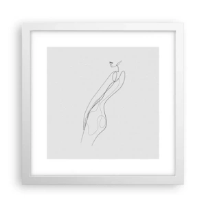 Plagát v bielom ráme - Iba sľub - 30x30 cm