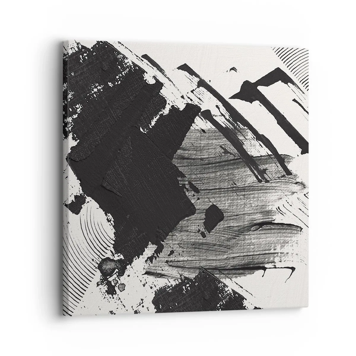 Obraz na plátne - Abstrakcia – expresia čiernej - 30x30 cm