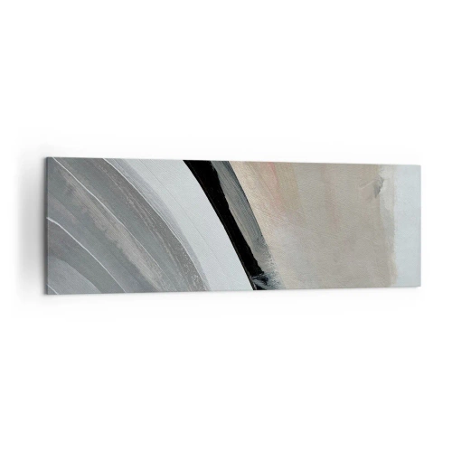 Obraz na plátne - Kompozícia: čierny a šedý oblúk - 160x50 cm