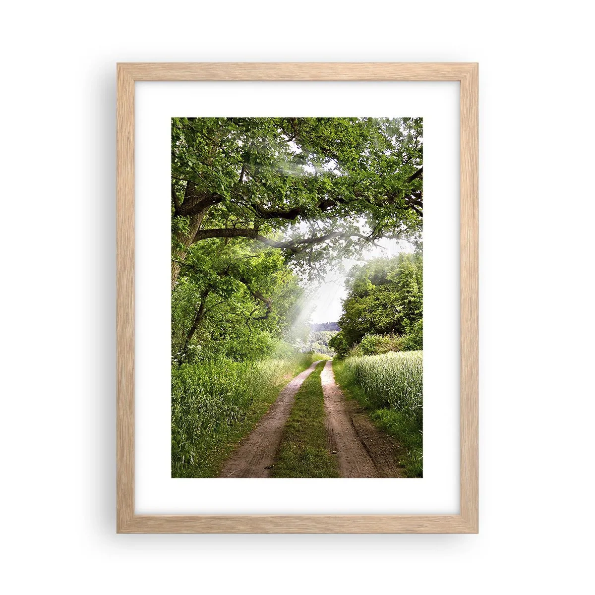 Plagát v ráme zo svetlého duba - Et in Arcadia ego - 30x40 cm