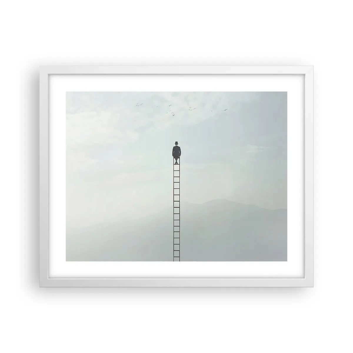 Plagát v bielom ráme - Povzniesť sa nad to - 50x40 cm