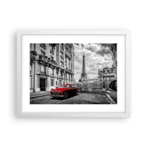 Plagát v bielom ráme - Dravec v meste - 40x30 cm