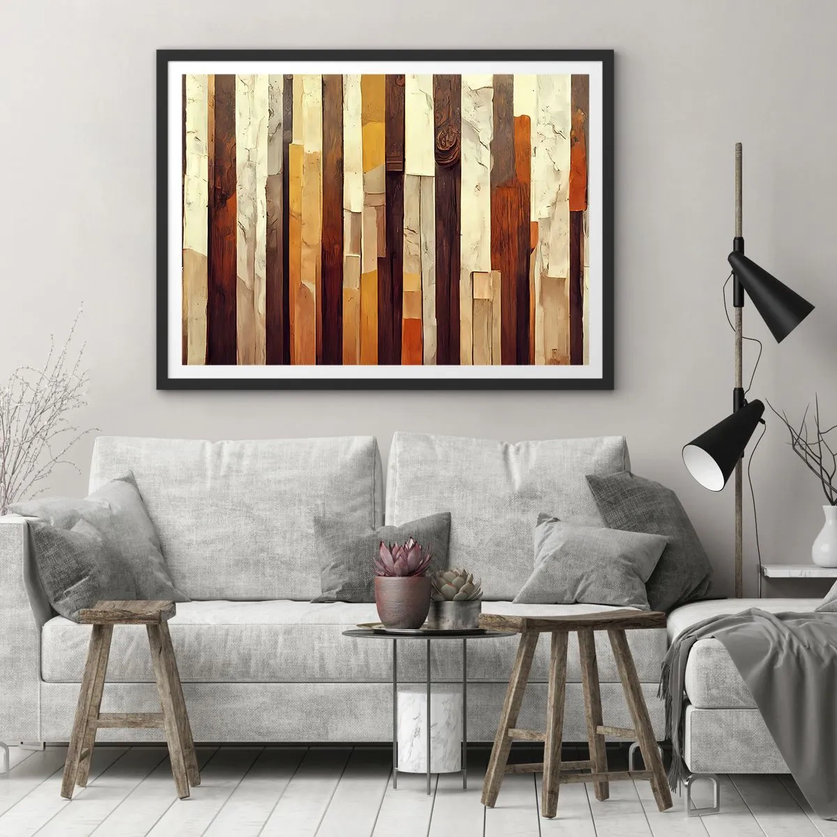 Plagát v čiernom ráme - Hymna lesných stromov - 70x50 cm