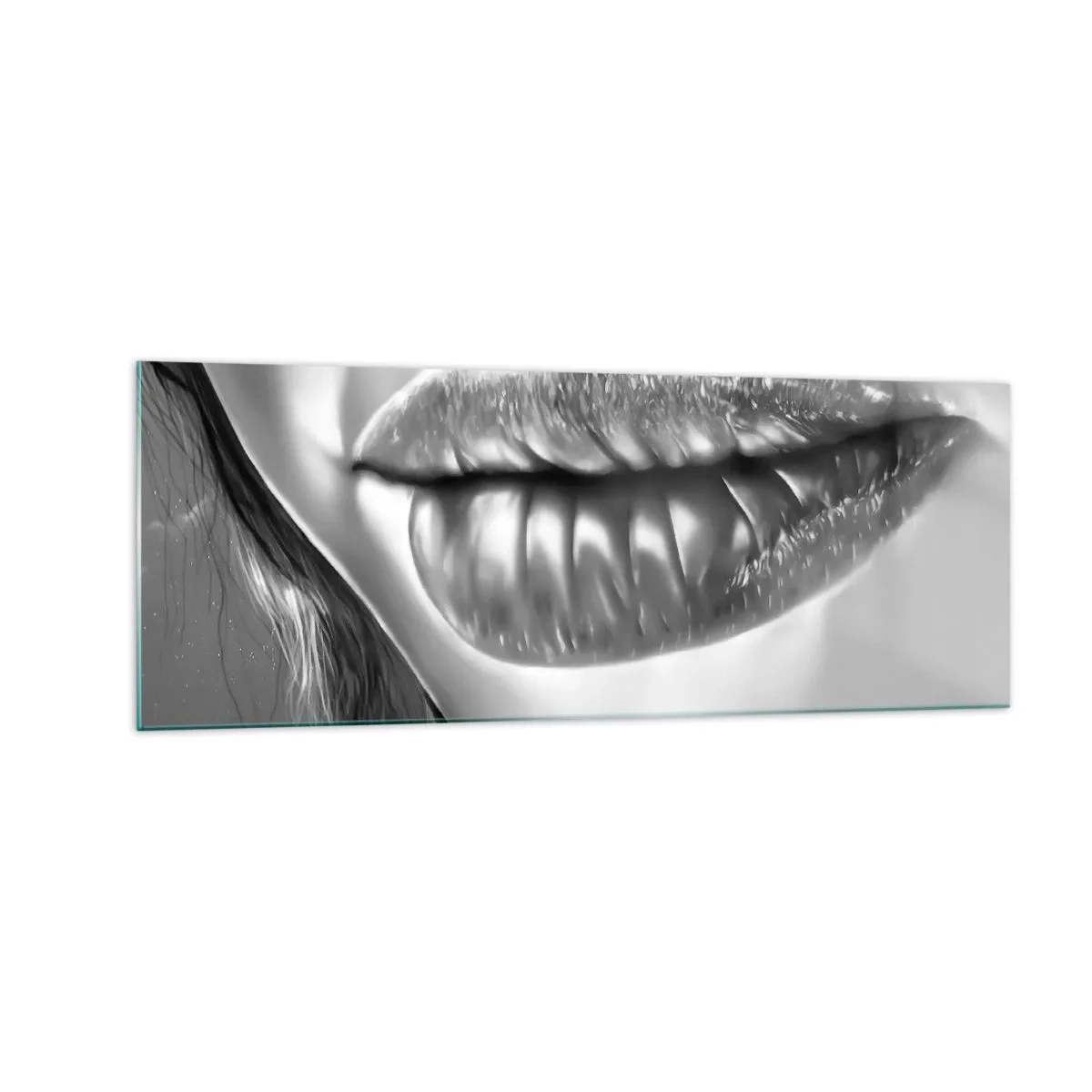 Obraz na skle - Viem, na čo myslíš… - 140x50 cm