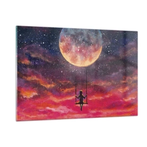 Obraz na skle - Stavať si vzdušné zámky - 120x80 cm