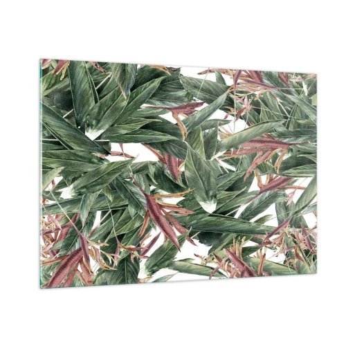 Obraz na skle - Smaragdovo-ľaliové húštie - 100x70 cm