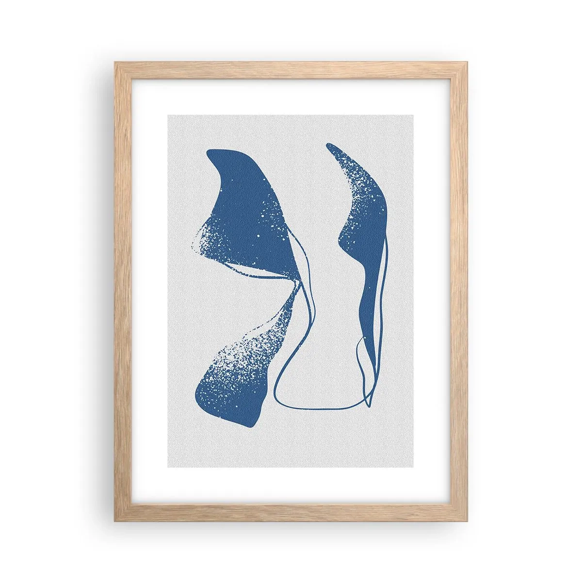 Plagát v ráme zo svetlého duba - Okrídlená abstrakcia - 30x40 cm