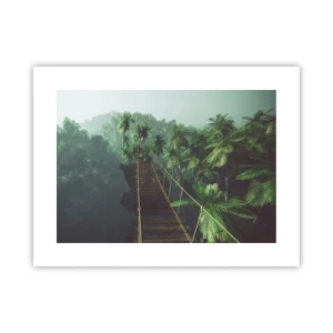 Plagát - Pri vodopáde zelene - 40x30 cm