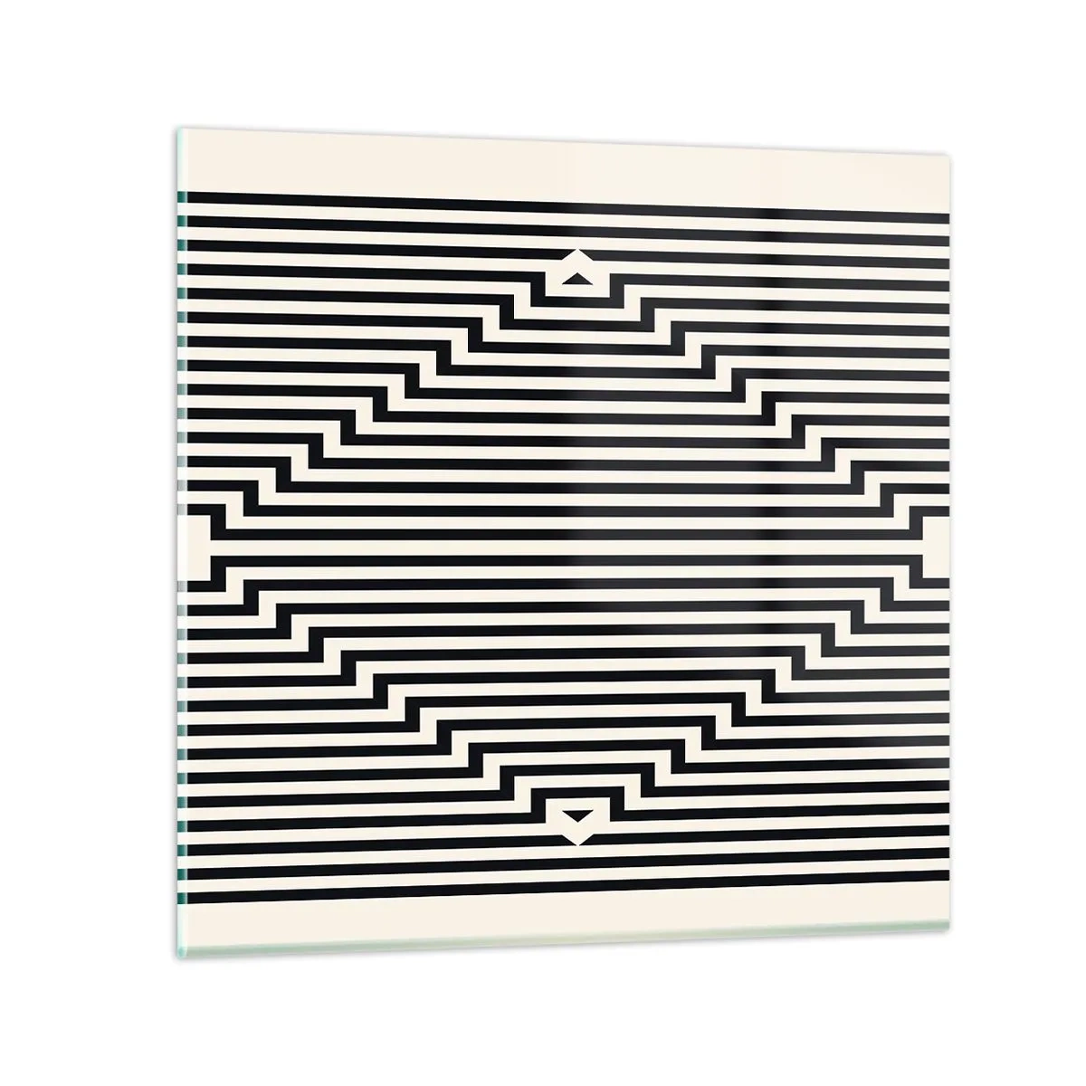 Obraz na skle - Geometrická ilúzia - 30x30 cm