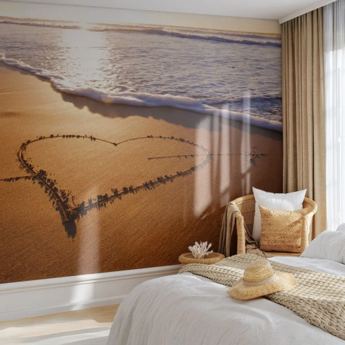 Fototapeta Premium Sand - Prázdninové vyznanie - Krajina, Pláž, More - 150x105 cm