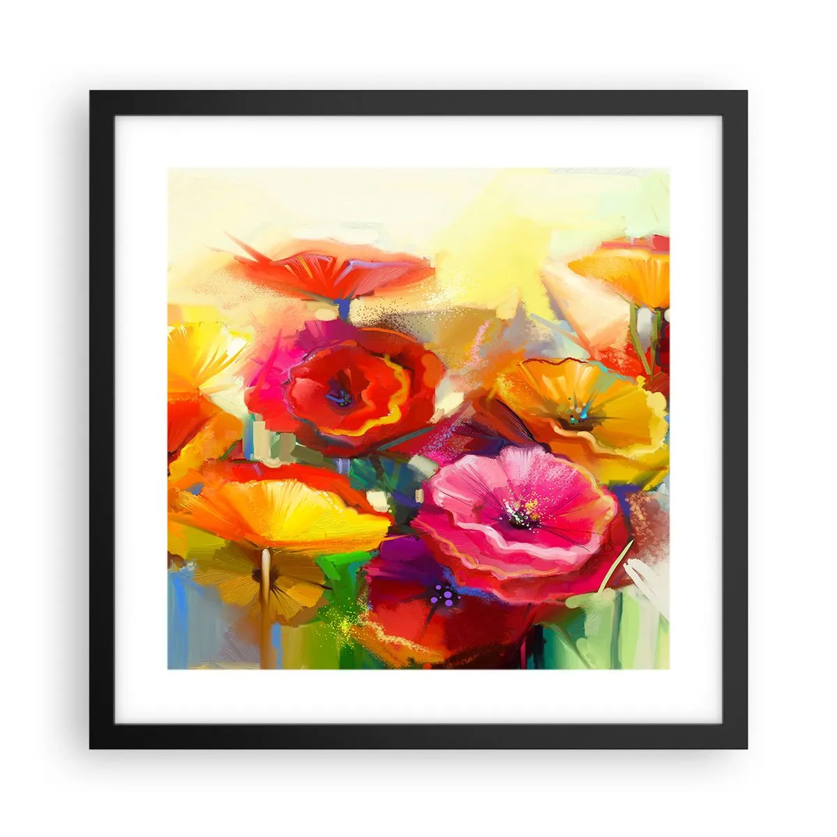 Plagát v čiernom ráme - Nielen červené - 40x40 cm