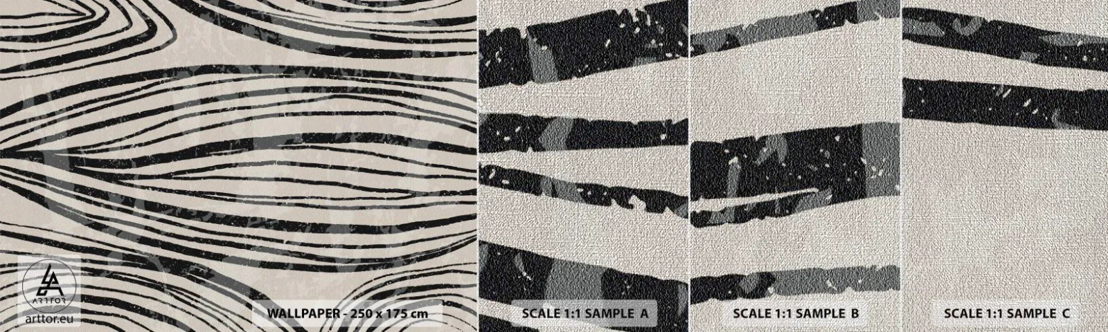 Vzorka fototapety Premium Canvas - Močiar s líniami - Abstrakcia, Čiary, Moderné - 100x30 cm