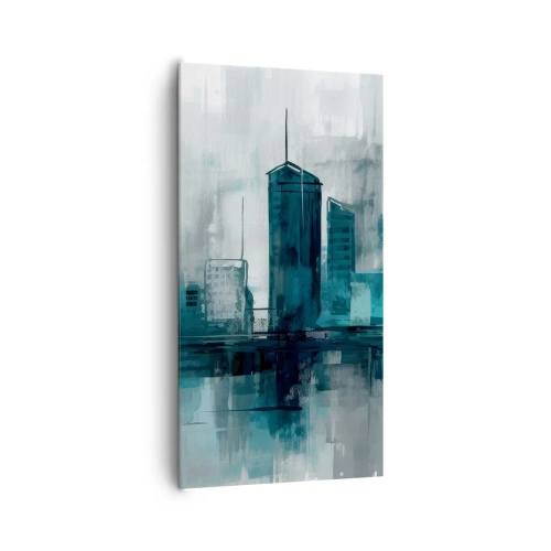 Obraz na plátne - Mesto vo farbe dažďa - 65x120 cm