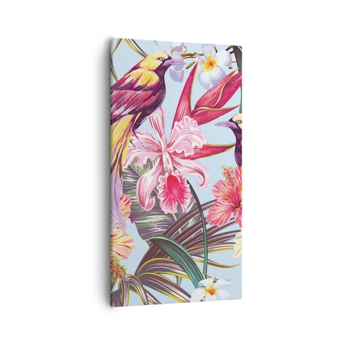 Obraz na plátne - Plátky a pierka - 55x100 cm