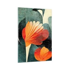 Obraz na skle - Tropické horúco a chlad zelene - 80x120 cm