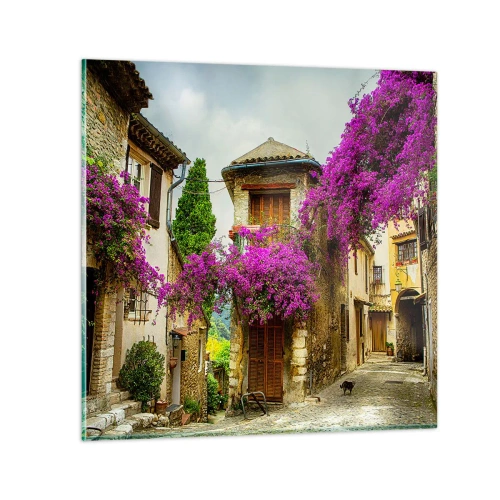 Obraz na skle - Pod kvetinovým baldachýnom - 70x70 cm