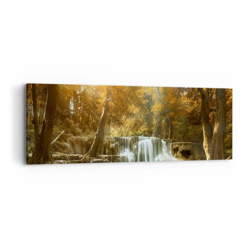 Obraz na plátne - Parkový vodopád - 90x30 cm