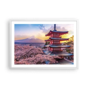 Plagát v bielom ráme - Podstata japonského ducha - 70x50 cm