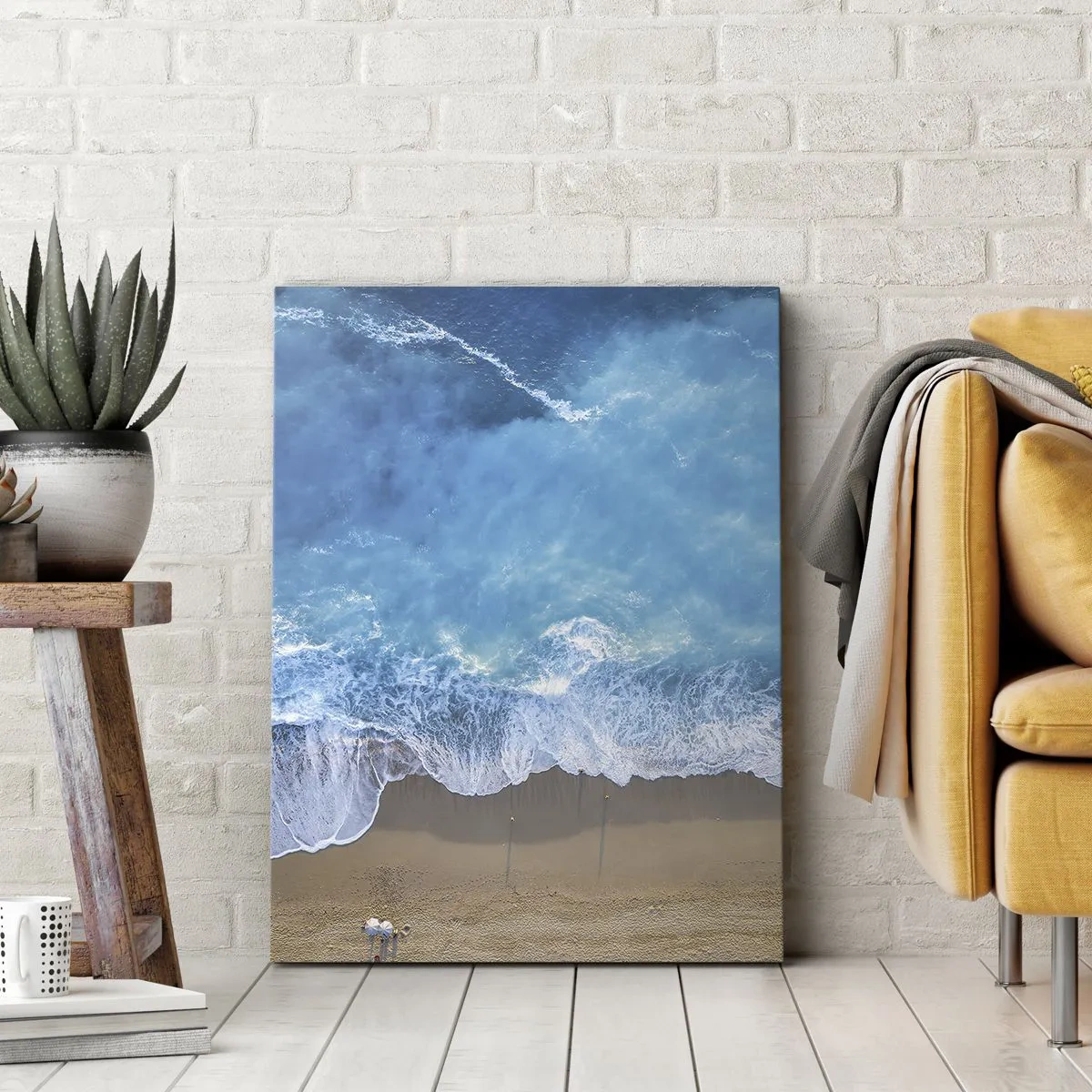Obraz na plátne - Sila modrej - 70x100 cm