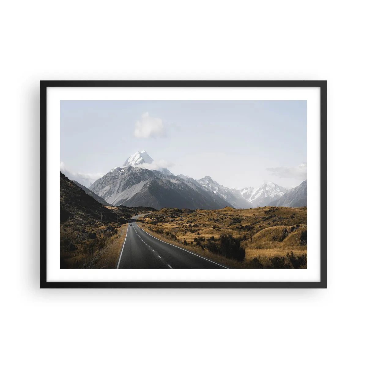 Plagát v čiernom ráme - Cesta do srdca hôr - 70x50 cm