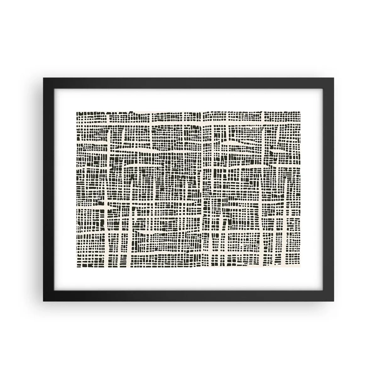 Plagát v čiernom ráme - Tkaná kompozícia - 40x30 cm