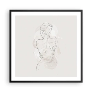 Plagát v čiernom ráme - Ako citlivý nástroj - 60x60 cm